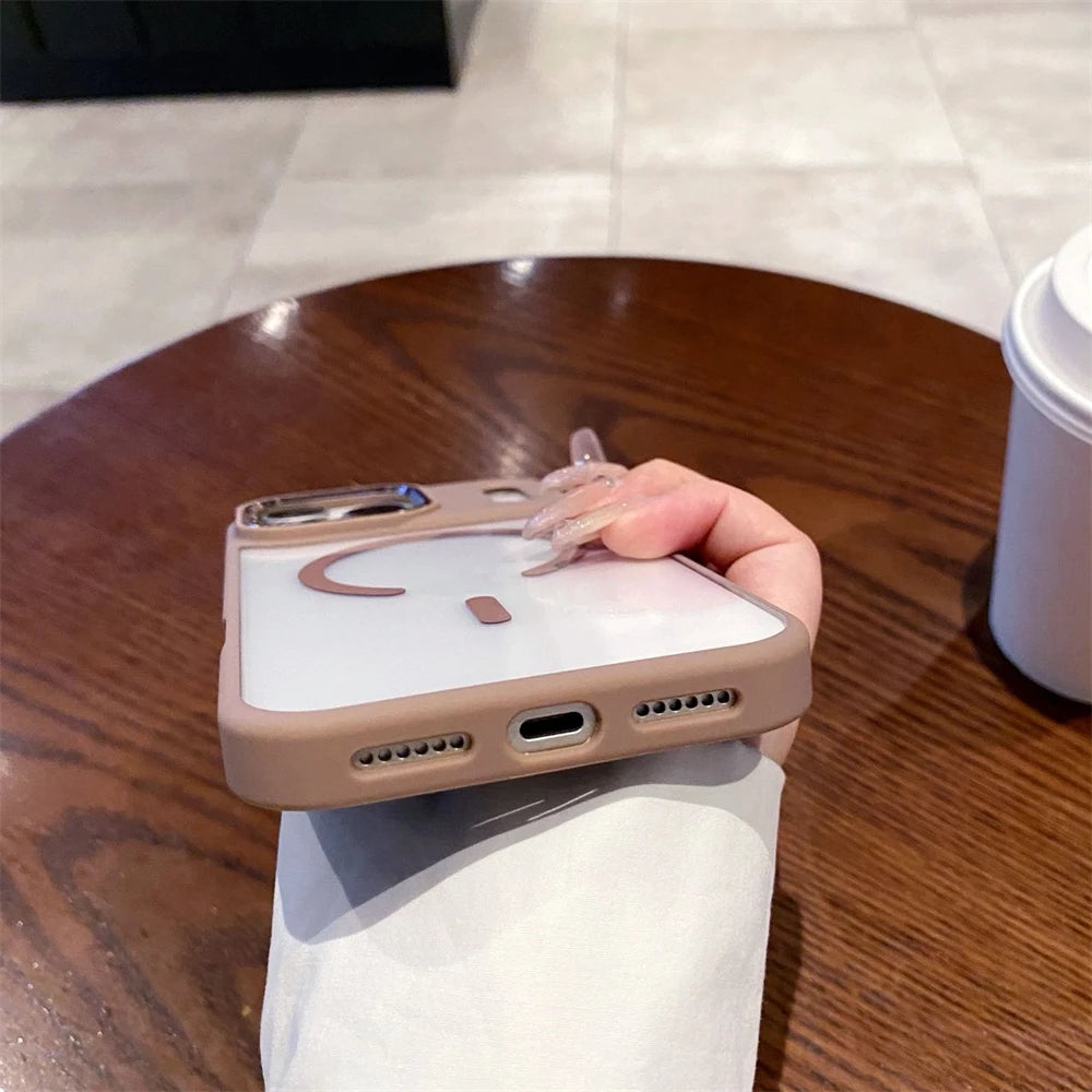 Shockproof For Magsafe Wireless Charge Case For iPhone 17 Air  Pro Max Plus Camera Lens Protect Wireless Charge Cover