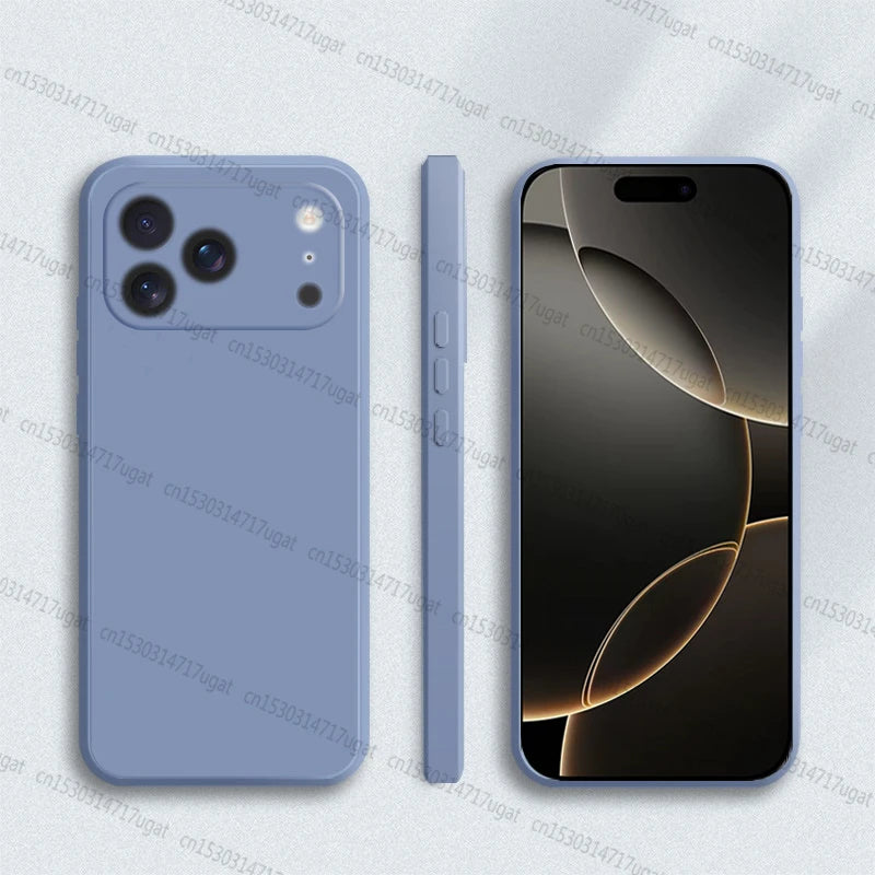 For iPhone 17 Pro Case Cover For iPhone 17 Pro Max 17 Air Shockproof Original Liquid Silicone Phone Case For iPhone 17 Pro Case