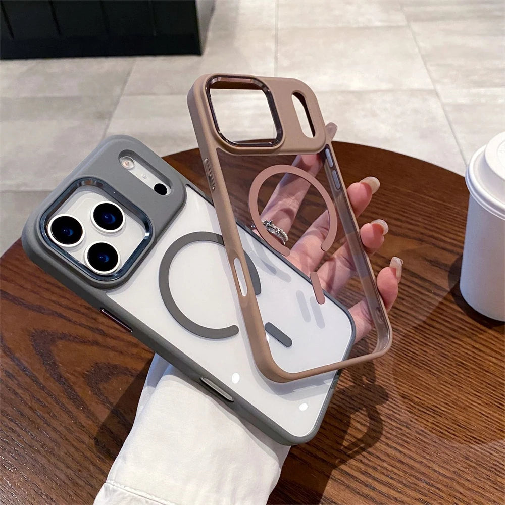 Shockproof For Magsafe Wireless Charge Case For iPhone 17 Air  Pro Max Plus Camera Lens Protect Wireless Charge Cover