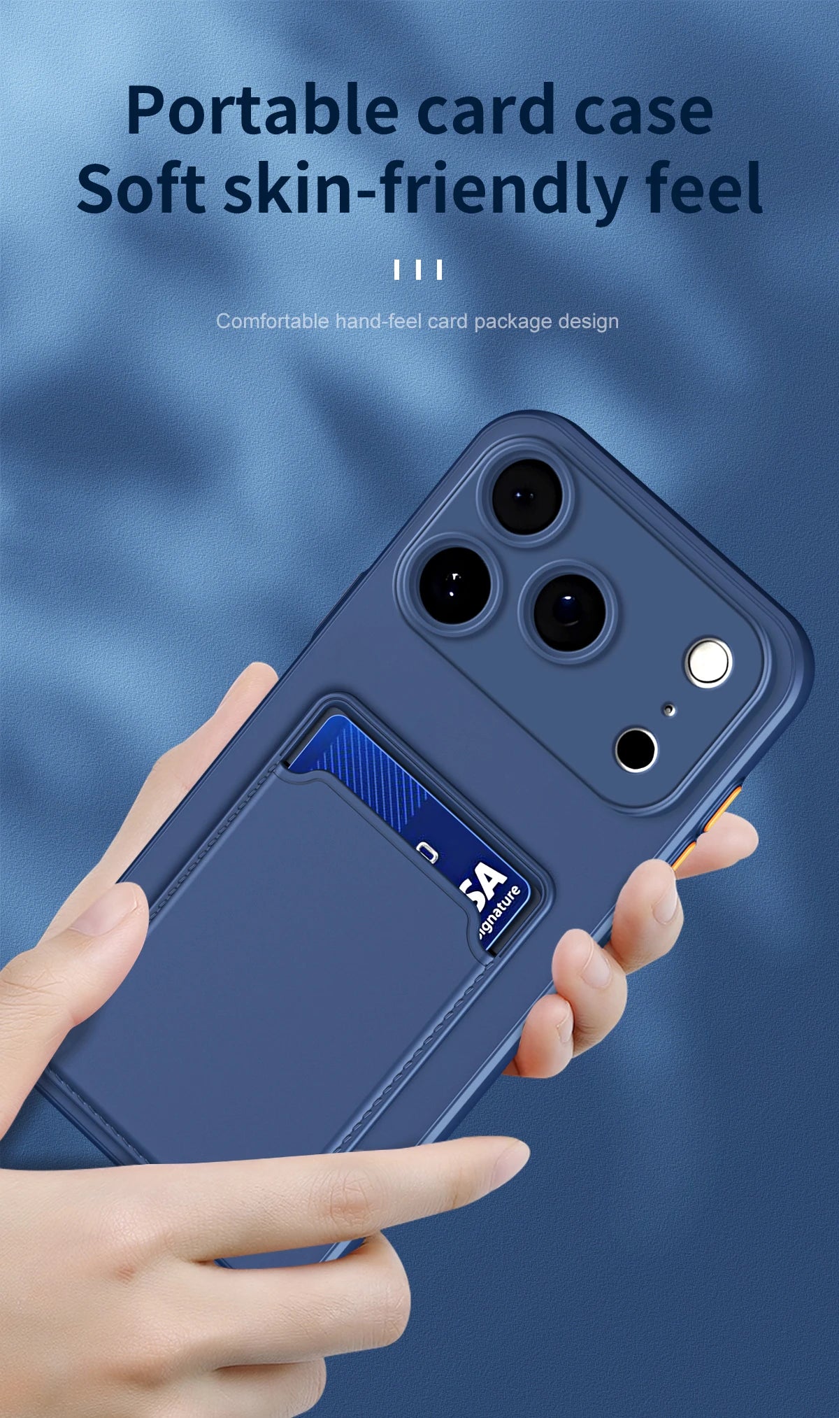 Silicone Wallet Case Funda For iPhone 17 Air 16 15 14  Pro Max Plus Card Holder Slot Back Cover Protective Accessories Cover