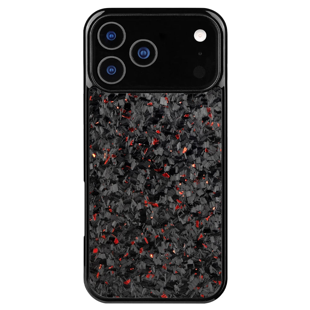 Glossy Black Frame Solid Color Pattern Carbon Fiber Cover Phone Case For iPhone 17 Air Pro/Pro Max Shockproof Matte Bumper Cover