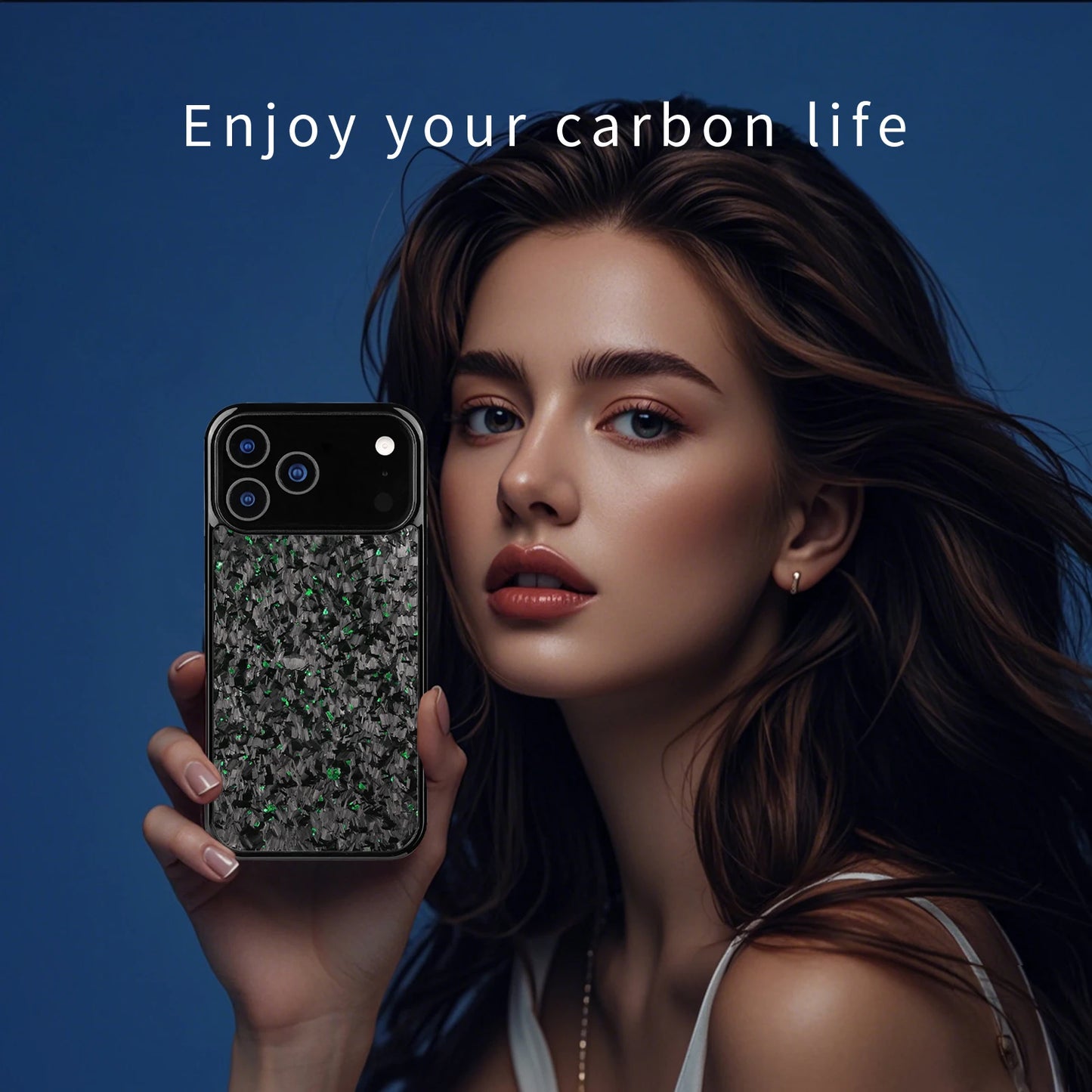 Glossy Black Frame Solid Color Pattern Carbon Fiber Cover Phone Case For iPhone 17 Air Pro/Pro Max Shockproof Matte Bumper Cover