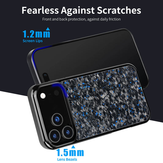 Glossy Black Frame Solid Color Pattern Carbon Fiber Cover Phone Case For iPhone 17 Air Pro/Pro Max Shockproof Matte Bumper Cover