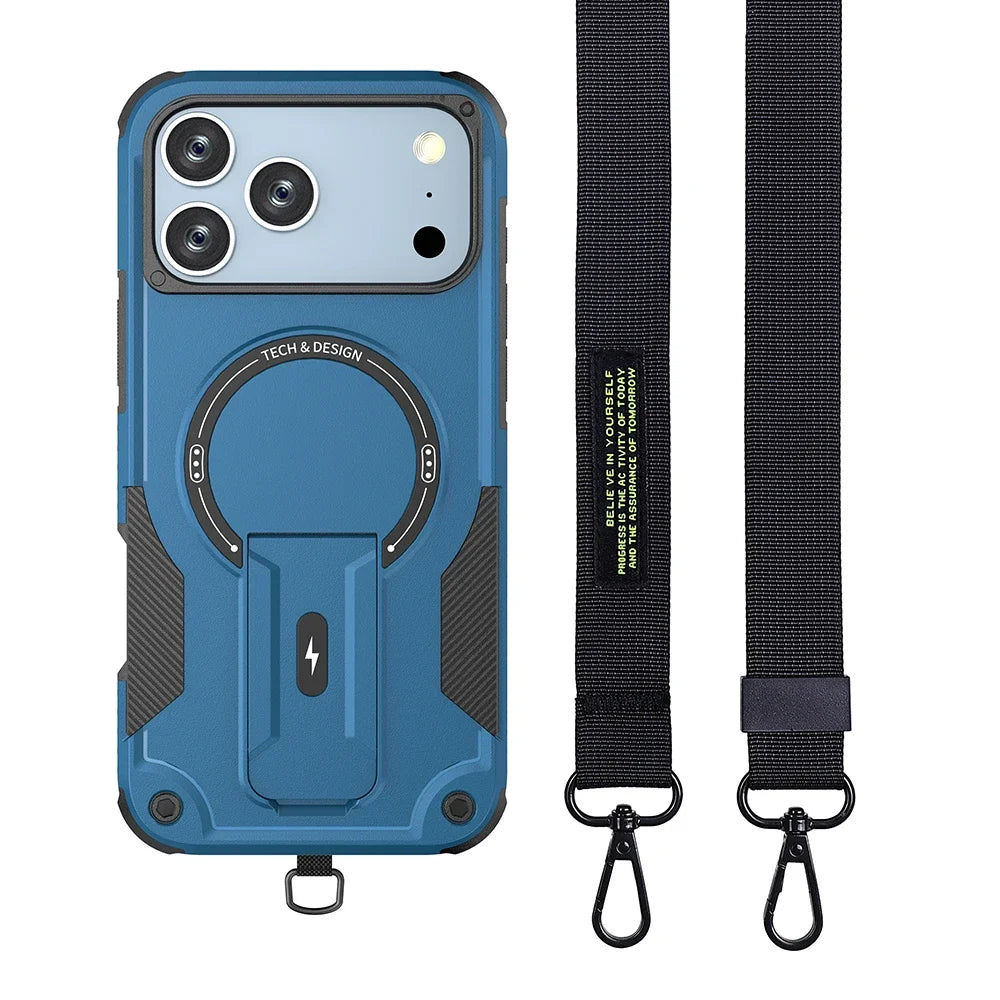 Sport Holder Phone Case for Iphone 17 Pro Max 16e 16 Pro 17 Air 15 14 13 12 Iphone17 Lanyard Design Protective Cover