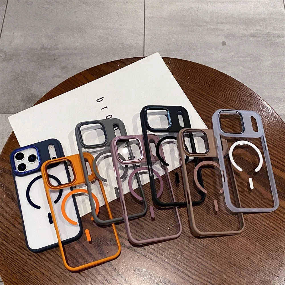 Shockproof For Magsafe Wireless Charge Case For iPhone 17 Air  Pro Max Plus Camera Lens Protect Wireless Charge Cover