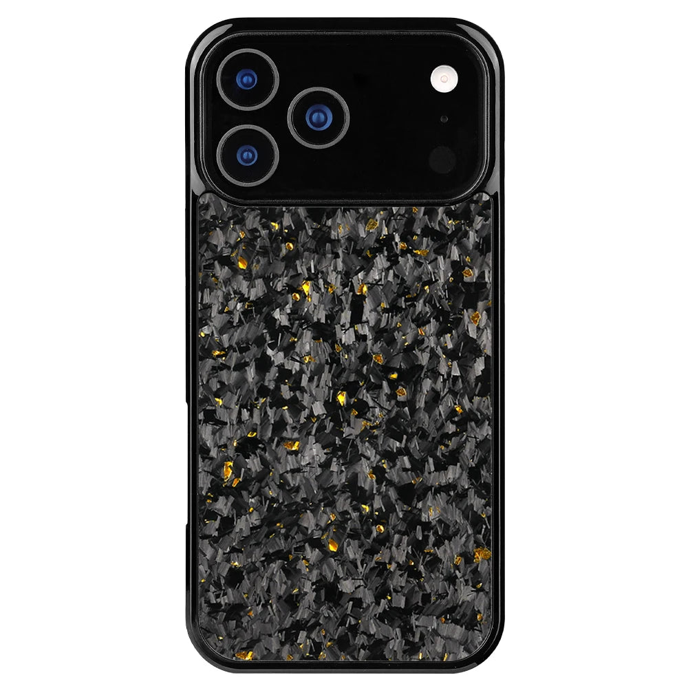 Glossy Black Frame Solid Color Pattern Carbon Fiber Cover Phone Case For iPhone 17 Air Pro/Pro Max Shockproof Matte Bumper Cover