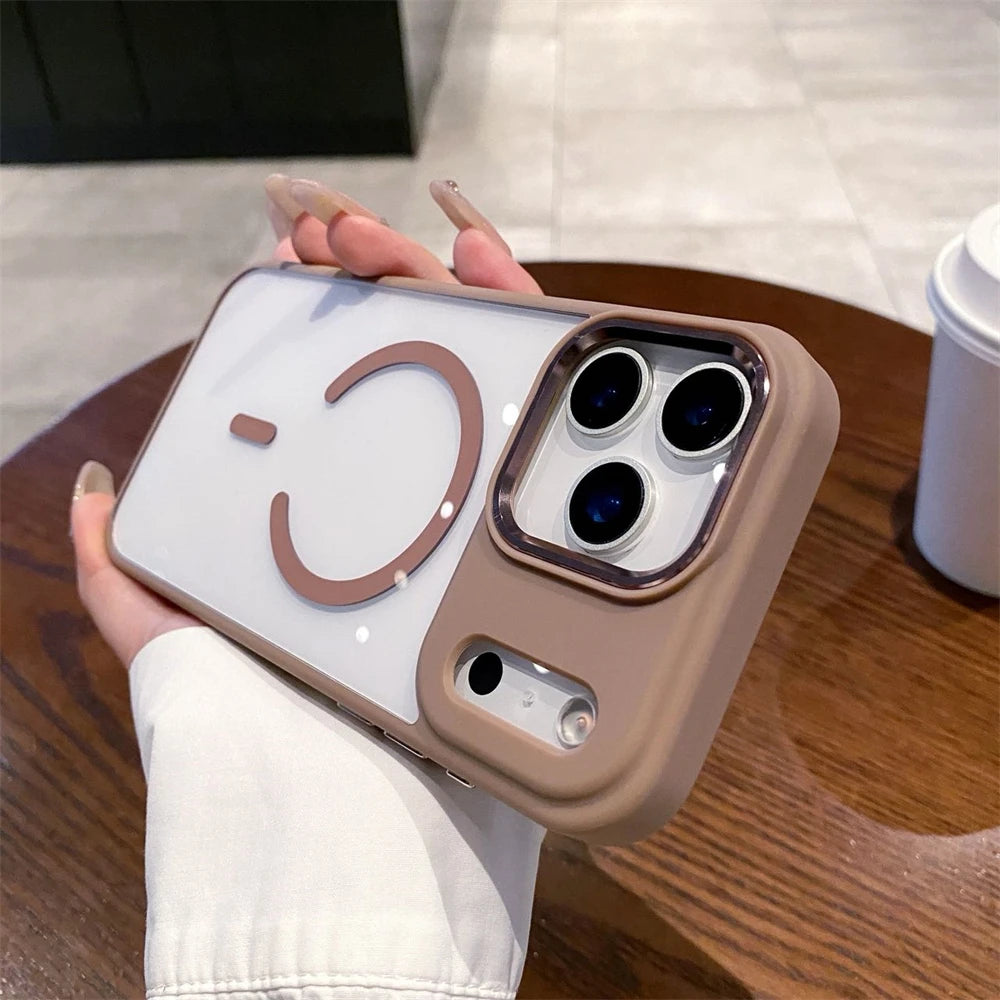 Shockproof For Magsafe Wireless Charge Case For iPhone 17 Air  Pro Max Plus Camera Lens Protect Wireless Charge Cover