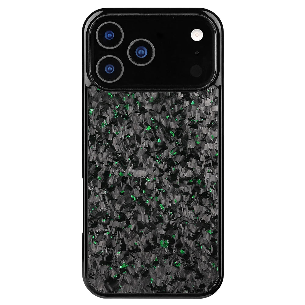 Glossy Black Frame Solid Color Pattern Carbon Fiber Cover Phone Case For iPhone 17 Air Pro/Pro Max Shockproof Matte Bumper Cover
