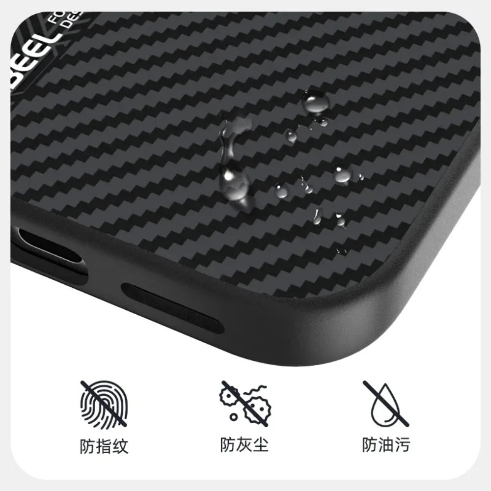 Brand New Carbon Fiber Slim Skin Friendly Case For iPhone 17 Air Pro Max Wireless Charge Shockproof Anti-Drop Protect Hard Cover