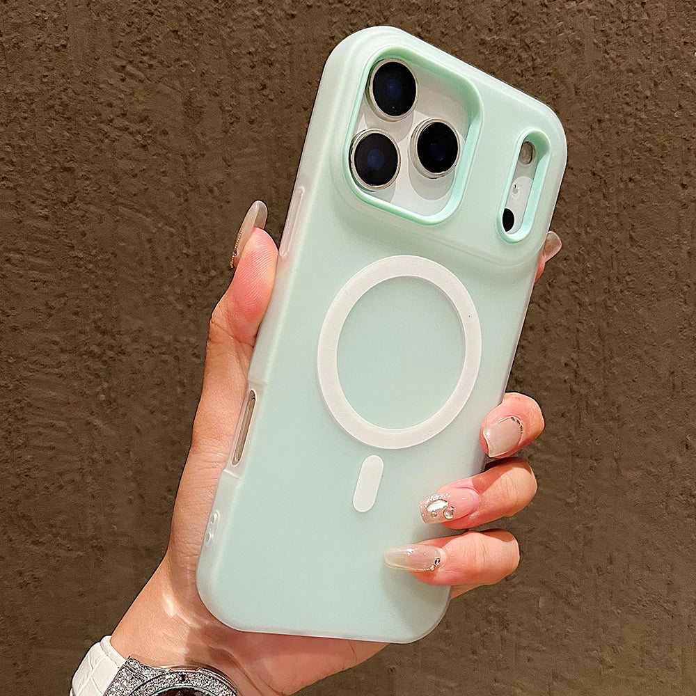 Luxury Candy Magsafe Wireless Charge Matte Phone Case For iPhone 17 Pro Max 17 Pro 17 Air 17 Magnetic Protect Bumper Cases Cover