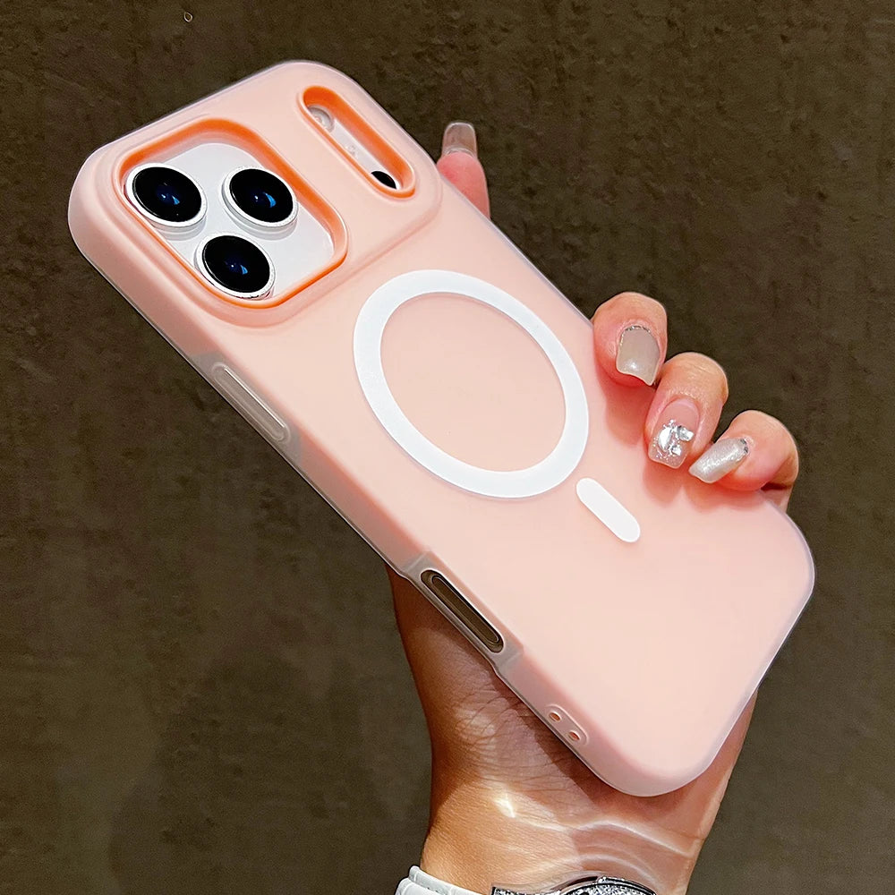 Luxury Candy Magsafe Wireless Charge Matte Phone Case For iPhone 17 Pro Max 17 Pro 17 Air 17 Magnetic Protect Bumper Cases Cover