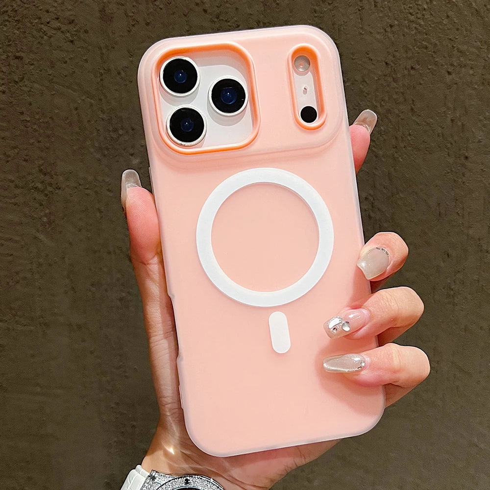 Luxury Candy Magsafe Wireless Charge Matte Phone Case For iPhone 17 Pro Max 17 Pro 17 Air 17 Magnetic Protect Bumper Cases Cover