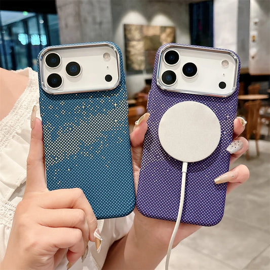 Luxury Kelvar Carbon Fiber Phone Case for iPhone 17 Air 17 Pro Max Magnetic Wireless Charging Ultra Thin Hard Colorful Cover