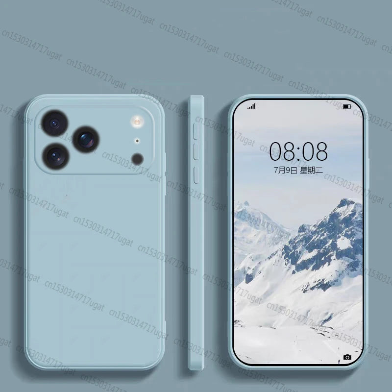 For iPhone 17 Pro Case Cover For iPhone 17 Pro Max 17 Air Shockproof Original Liquid Silicone Phone Case For iPhone 17 Pro Case