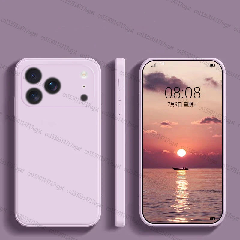 For iPhone 17 Pro Case Cover For iPhone 17 Pro Max 17 Air Shockproof Original Liquid Silicone Phone Case For iPhone 17 Pro Case