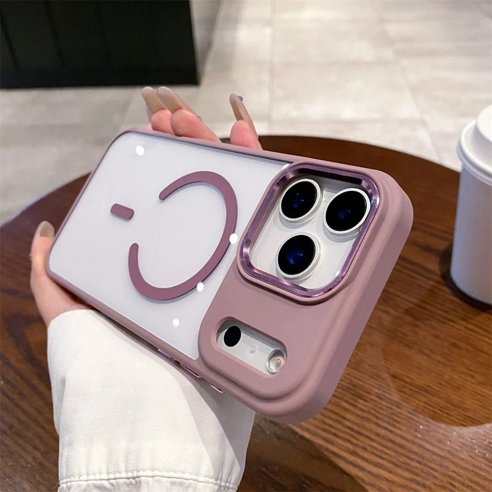 Shockproof For Magsafe Wireless Charge Case For iPhone 17 Air  Pro Max Plus Camera Lens Protect Wireless Charge Cover