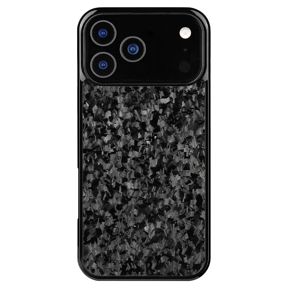 Glossy Black Frame Solid Color Pattern Carbon Fiber Cover Phone Case For iPhone 17 Air Pro/Pro Max Shockproof Matte Bumper Cover