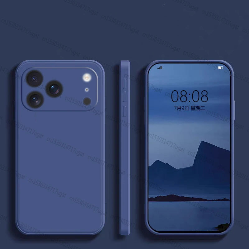 For iPhone 17 Pro Case Cover For iPhone 17 Pro Max 17 Air Shockproof Original Liquid Silicone Phone Case For iPhone 17 Pro Case