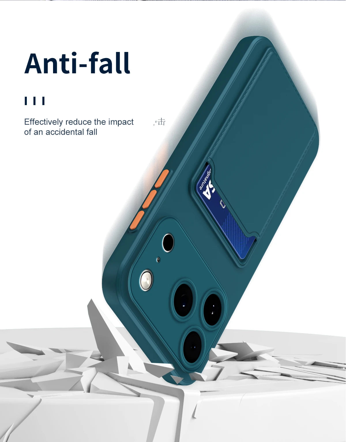 Silicone Wallet Case Funda For iPhone 17 Air 16 15 14  Pro Max Plus Card Holder Slot Back Cover Protective Accessories Cover