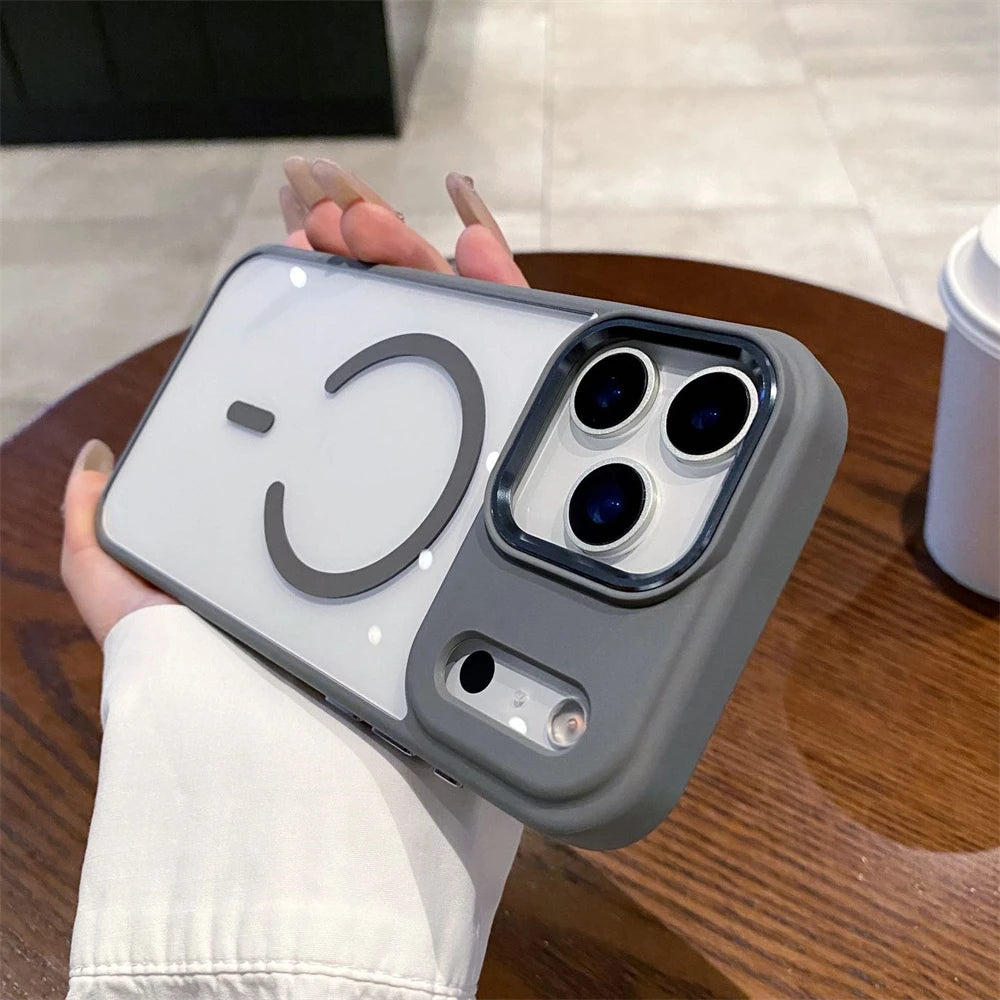 Shockproof For Magsafe Wireless Charge Case For iPhone 17 Air  Pro Max Plus Camera Lens Protect Wireless Charge Cover