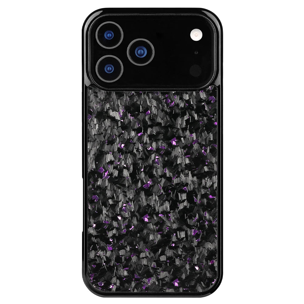 Glossy Black Frame Solid Color Pattern Carbon Fiber Cover Phone Case For iPhone 17 Air Pro/Pro Max Shockproof Matte Bumper Cover